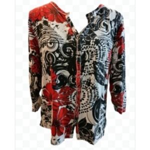 Allyson Whitmore Black Arsty Top Petite Size L